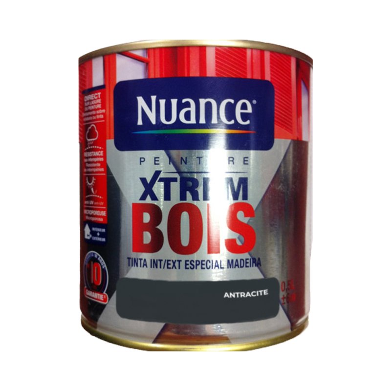 NUANCE - Tinta Madeira Antracite Acetinada 0.5L